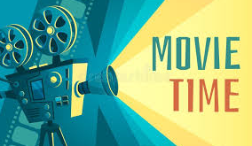 illustration that says movie time